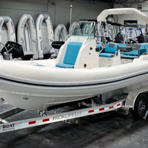 Zodiac Medline 6.8 Rigid Inflatable Boat outboard engine white tubes 26138